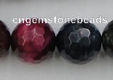 CTE588 15.5 inches 20mm faceted round colorful tiger eye beads