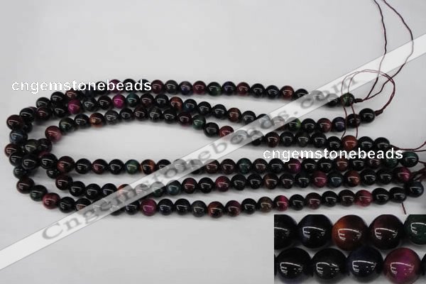 CTE592 15.5 inches 8mm round colorful tiger eye beads wholesale