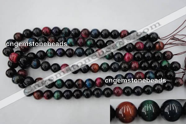 CTE594 15.5 inches 12mm round colorful tiger eye beads wholesale