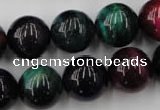 CTE596 15.5 inches 16mm round colorful tiger eye beads wholesale