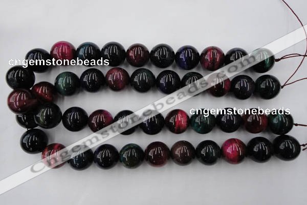 CTE598 15.5 inches 20mm round colorful tiger eye beads wholesale