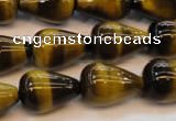 CTE609 15.5 inches 13*18mm teardrop yellow tiger eye beads wholesale