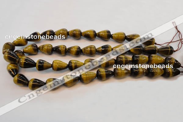 CTE609 15.5 inches 13*18mm teardrop yellow tiger eye beads wholesale