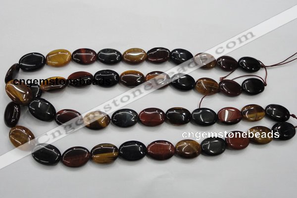 CTE61 15.5 inches 13*18mm oval mixed tiger eye gemstone beads