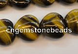 CTE632 15.5 inches 20*20mm heart yellow tiger eye beads wholesale