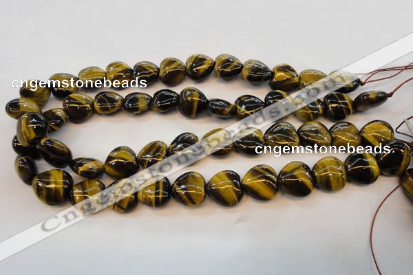 CTE632 15.5 inches 20*20mm heart yellow tiger eye beads wholesale