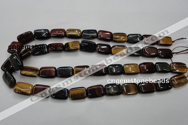 CTE64 15.5 inches 13*18mm rectangle mixed tiger eye gemstone beads