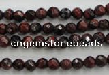 CTE701 15.5 inches 6mm faceted round red tiger eye beads