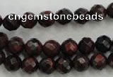 CTE702 15.5 inches 8mm faceted round red tiger eye beads