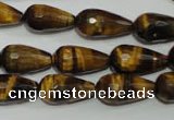 CTE761 15.5 inches 10*20mm faceted teardrop yellow tiger eye beads