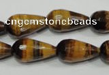 CTE762 15.5 inches 12*22mm faceted teardrop yellow tiger eye beads