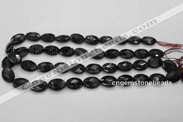 CTE77 15.5 inches 13*18mm faceted oval blue tiger eye gemstone beads