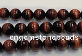 CTE84 15.5 inches 8mm round red tiger eye gemstone beads