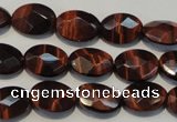 CTE872 15.5 inches 10*14mm faceted oval red tiger eye beads