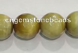 CTE906 15.5 inches 16mm faceted round golden tiger eye beads