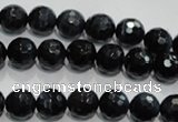 CTE921 15.5 inches 6mm faceted round silver tiger eye beads
