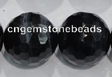 CTE928 15.5 inches 20mm faceted round silver tiger eye beads