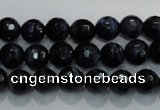 CTE932 15.5 inches 8mm faceted round dyed blue tiger eye beads