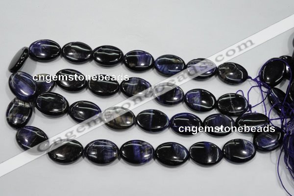 CTE954 15.5 inches 15*20mm oval dyed blue tiger eye beads wholesale