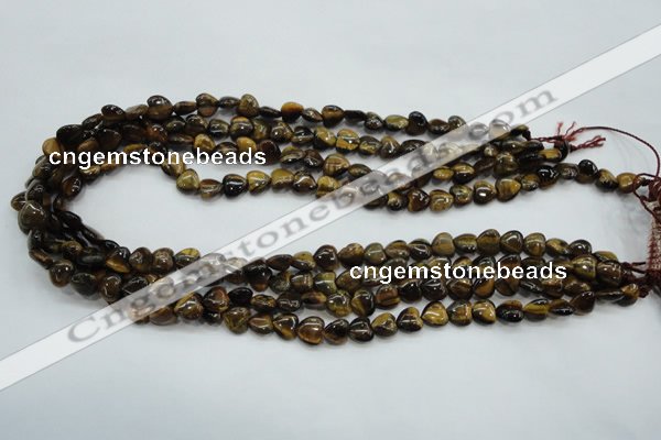 CTE97 15.5 inches 8*8mm heart yellow tiger eye beads wholesale