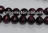 CTE971 15.5 inches 6mm faceted round dyed red tiger eye beads