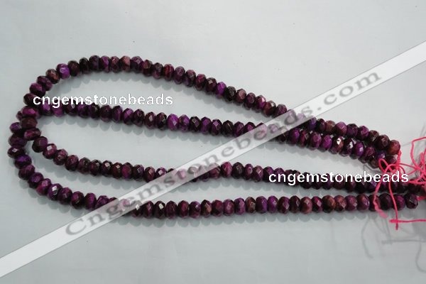 CTE980 15.5 inches 5*8mm faceted rondelle dyed red tiger eye beads