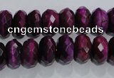 CTE982 15.5 inches 8*12mm faceted rondelle dyed red tiger eye beads