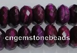 CTE983 15.5 inches 10*14mm faceted rondelle dyed red tiger eye beads