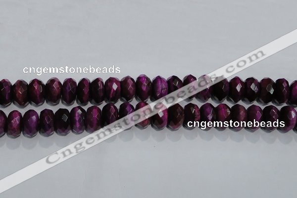 CTE984 15.5 inches 12*16mm faceted rondelle dyed red tiger eye beads