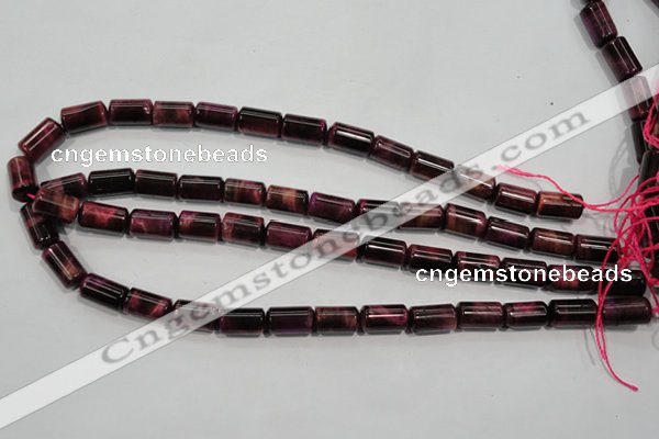 CTE989 15.5 inches 8*14mm tube dyed red tiger eye beads wholesale