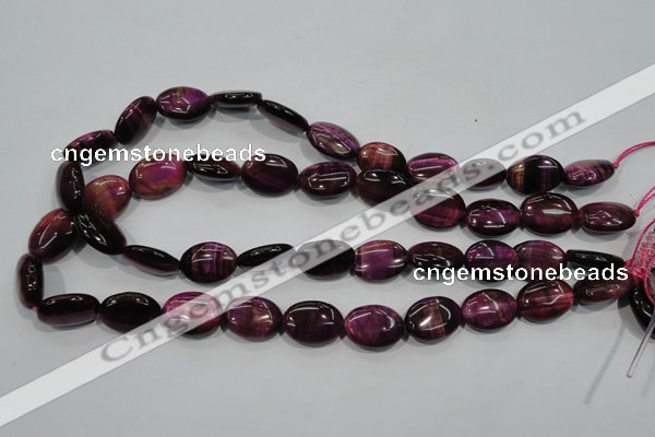 CTE993 15.5 inches 10*14mm oval dyed red tiger eye beads wholesale