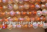 CTG1003 15.5 inches 2mm faceted round tiny red agate beads