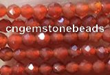 CTG1004 15.5 inches 2mm faceted round tiny red agate beads