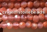 CTG1005 15.5 inches 2mm faceted round tiny south red agate beads