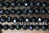 CTG1011 15.5 inches 2mm faceted round tiny black spinel beads