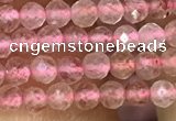 CTG1019 15.5 inches 2mm faceted round tiny strawberry quartz beads