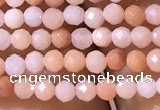 CTG1038 15.5 inches 2mm faceted round tiny pink aventurine beads