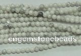 CTG105 15.5 inches 2mm round tiny white turquoise beads wholesale
