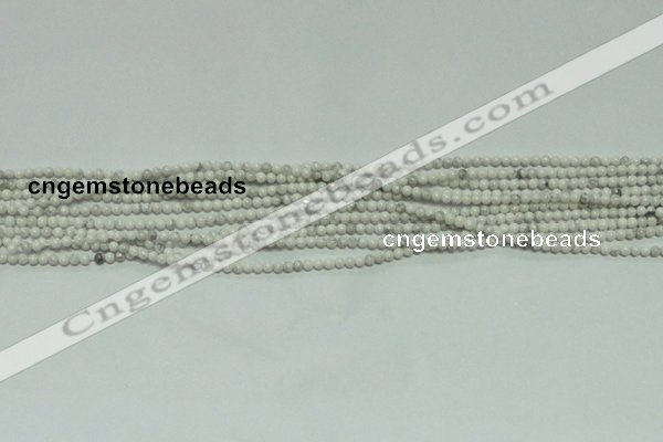 CTG105 15.5 inches 2mm round tiny white turquoise beads wholesale