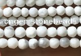 CTG1053 15.5 inches 2mm faceted round tiny white howlite beads