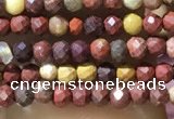 CTG1062 15.5 inches 2mm faceted round tiny mookaite beads