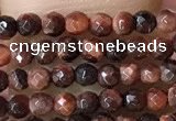 CTG1063 15.5 inches 2mm faceted round tiny red tiger eye beads