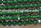 CTG1068 15.5 inches 2mm faceted round tiny green goldstone beads