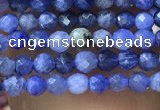 CTG1070 15.5 inches 2mm faceted round tiny sodalite beads