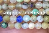 CTG1081 15.5 inches 2mm faceted round tiny chrysocolla beads