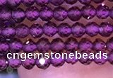 CTG1083 15.5 inches 2mm faceted round tiny purple garnet beads