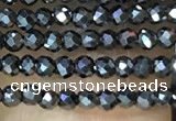 CTG1085 15.5 inches 2mm faceted round tiny hematite beads