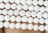 CTG1087 15.5 inches 2mm faceted round tiny white porcelain beads