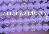 CTG1091 15.5 inches 2mm faceted round tiny quartz glass beads