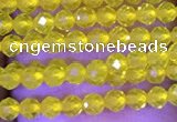 CTG1093 15.5 inches 2mm faceted round tiny quartz glass beads